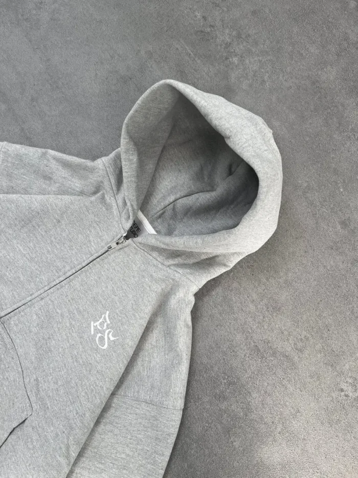 Sweat à Capuche Zippé Pepe Studio Gris (2)