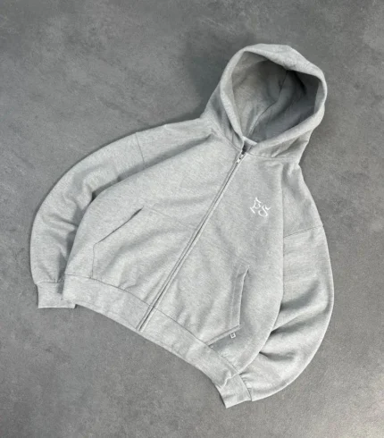 Sweat à Capuche Zippé Pepe Studio Gris (3)