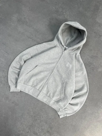 Sweat à Capuche Zippé Pepe Studio Gris (3)