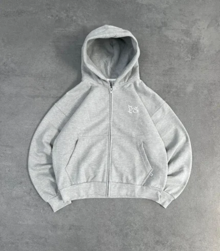Sweat à Capuche Zippé Pepe Studio Gris (4)