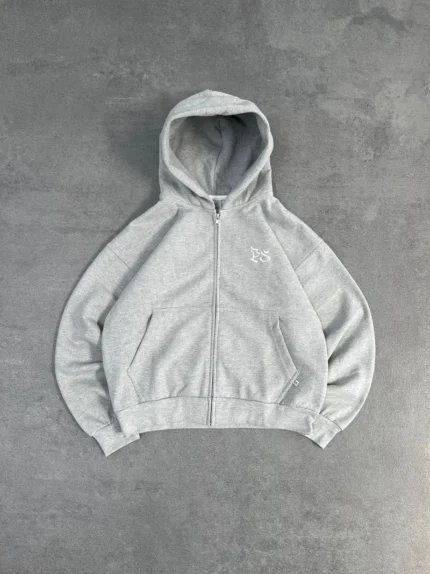 Sweat à Capuche Zippé Pepe Studio Gris (4)