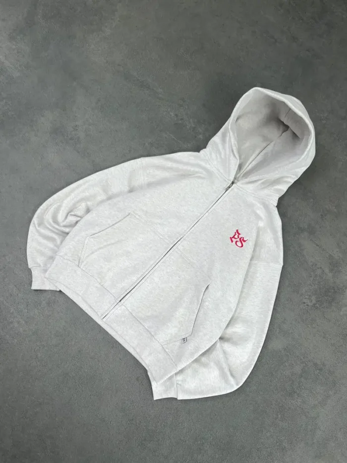 Sweat à Capuche Zippé Pepe Studio Gris Clair (3)