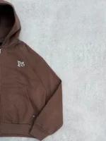 Sweat à Capuche Zippé Pepe Studio Marron (1)