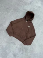 Sweat à Capuche Zippé Pepe Studio Marron (2)