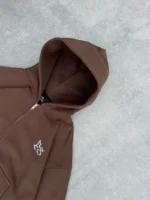 Sweat à Capuche Zippé Pepe Studio Marron (3)