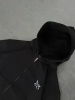 Sweat à Capuche Zippé Pepe Studio Noir (1)