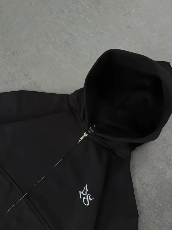 Sweat à Capuche Zippé Pepe Studio Noir (1)