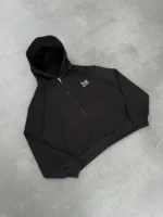 Sweat à Capuche Zippé Pepe Studio Noir (3)