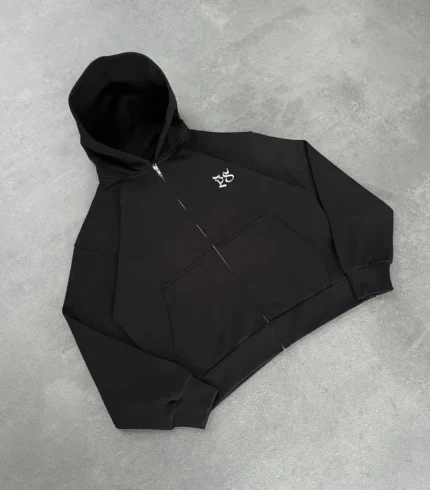 Sweat à Capuche Zippé Pepe Studio Noir (3)