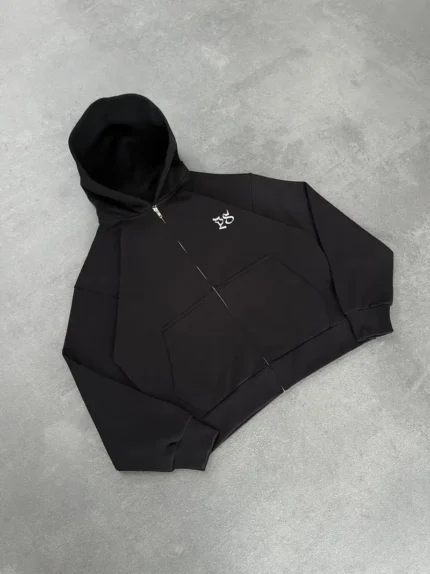Sweat à Capuche Zippé Pepe Studio Noir (3)