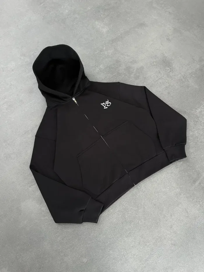 Sweat à Capuche Zippé Pepe Studio Noir (3)