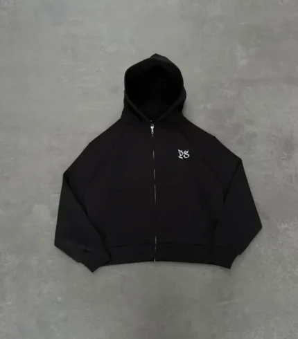 Sweat à Capuche Zippé Pepe Studio Noir (4)