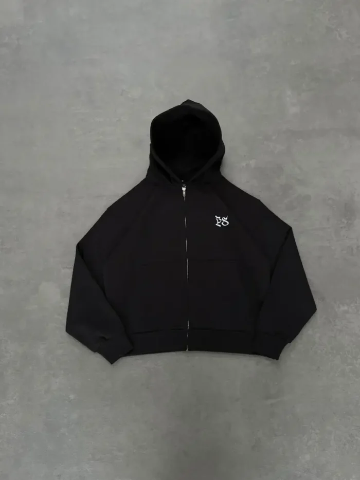 Sweat à Capuche Zippé Pepe Studio Noir (4)
