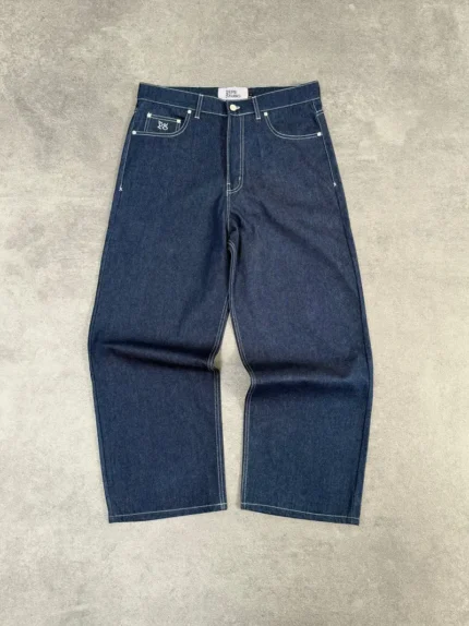 Pantalon en Denim Brut Bleu Clair Pepe Studio (1)