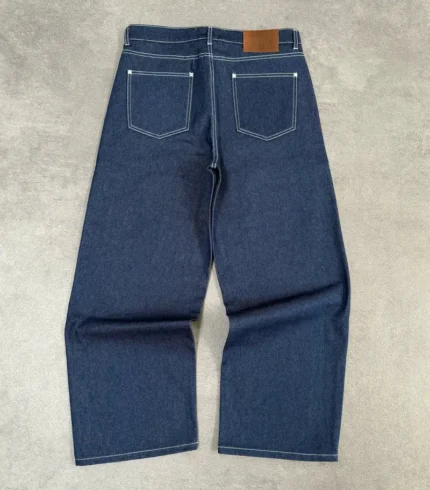 Pantalon en Denim Brut Bleu Clair Pepe Studio (5)