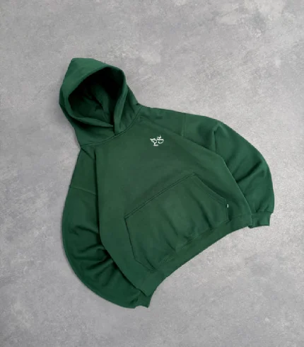 Sweat à Capuche Coupe Carrée Pepe Studio Vert Sapin (2)