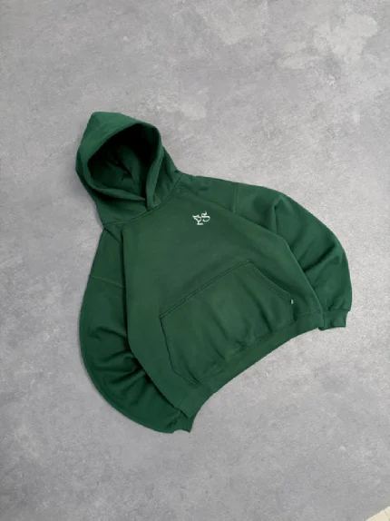 Sweat à Capuche Coupe Carrée Pepe Studio Vert Sapin (2)