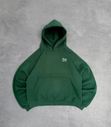 Sweat à Capuche Coupe Carrée Pepe Studio Vert Sapin (3)