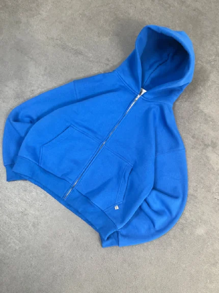 Sweat à Capuche Zippé Bleu Roi Pepe Studio (3)