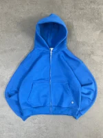 Sweat à Capuche Zippé Bleu Roi Pepe Studio (4)