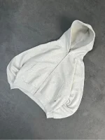 Sweat à Capuche Zippé Gris Doux Pepe Studio (2)