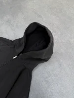 Sweat à Capuche Zippé Pepe Studio Noir Délavé (1)