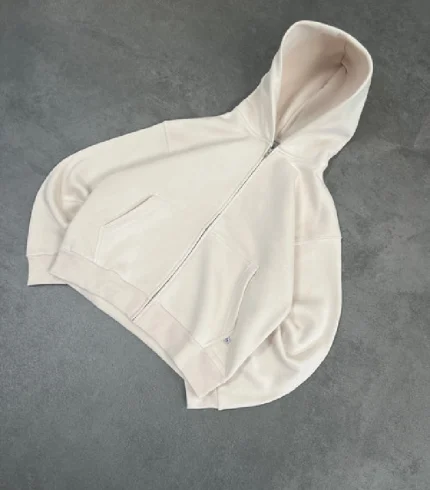 Sweat à Capuche Zippé Pepe Studio Sable (2)