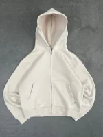 Sweat à Capuche Zippé Pepe Studio Sable (3)