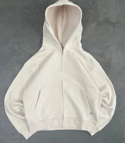 Sweat à Capuche Zippé Pepe Studio Sable (3)