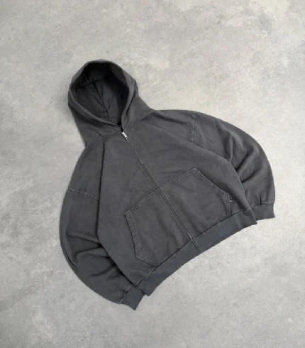 Sweat à Capuche Zippé Pepe Studio Slate Faded (3)