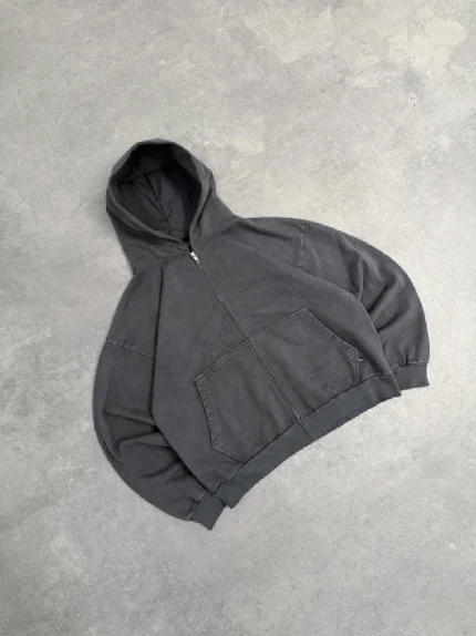Sweat à Capuche Zippé Pepe Studio Slate Faded (3)
