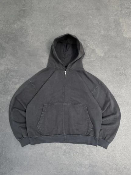 Sweat à Capuche Zippé Pepe Studio Slate Faded (4)