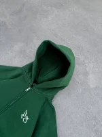 Sweat à Capuche Zippé Pepe Studio Vert Sapin (1)