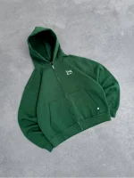 Sweat à Capuche Zippé Pepe Studio Vert Sapin (2)